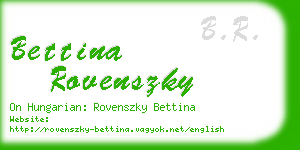 bettina rovenszky business card